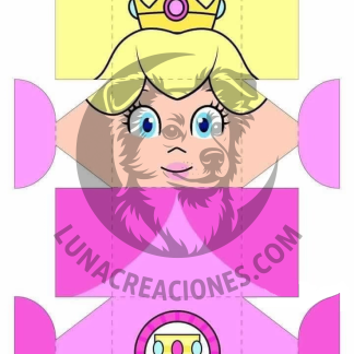 Plantilla cajita Peach