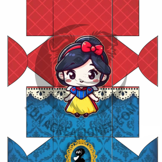 Plantilla cajita Blancanieves