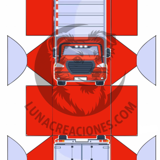 Plantilla cajita camiones