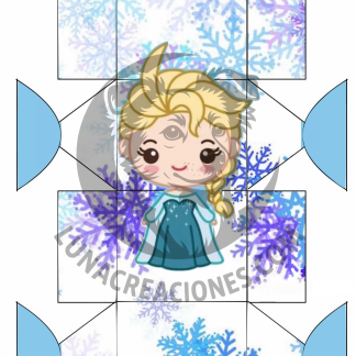 Plantilla cajita Frozen