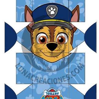 Plantilla cajita patrulla canina