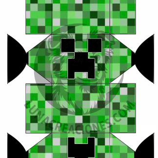 Plantilla cajita minecraft