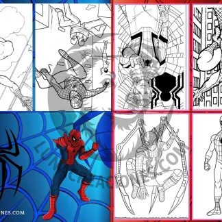 Plantilla Librito para colorear Spiderman